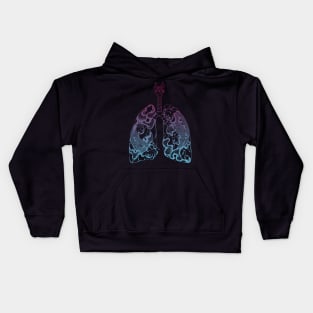 Drowning Lungs (Colored) Kids Hoodie